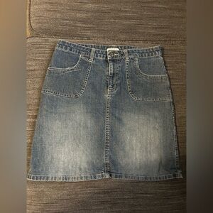 Stretch Mini Jean Skirt